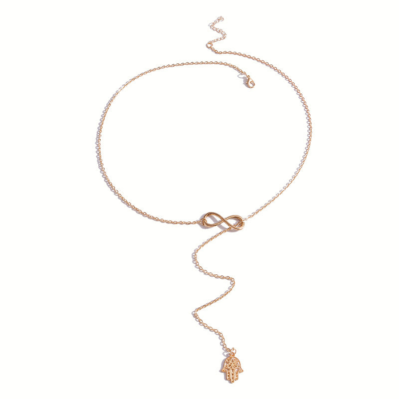 Infinity Hand Necklace