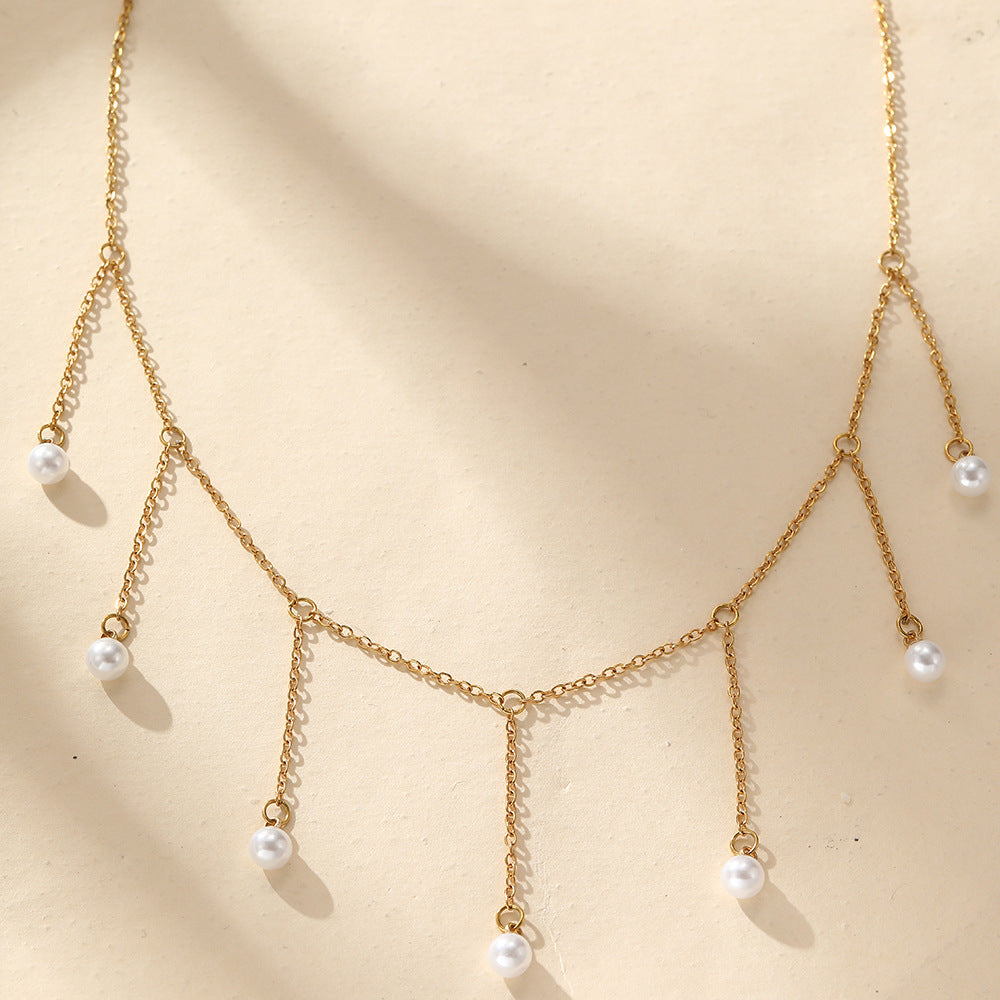 Tassel Pearl Necklace