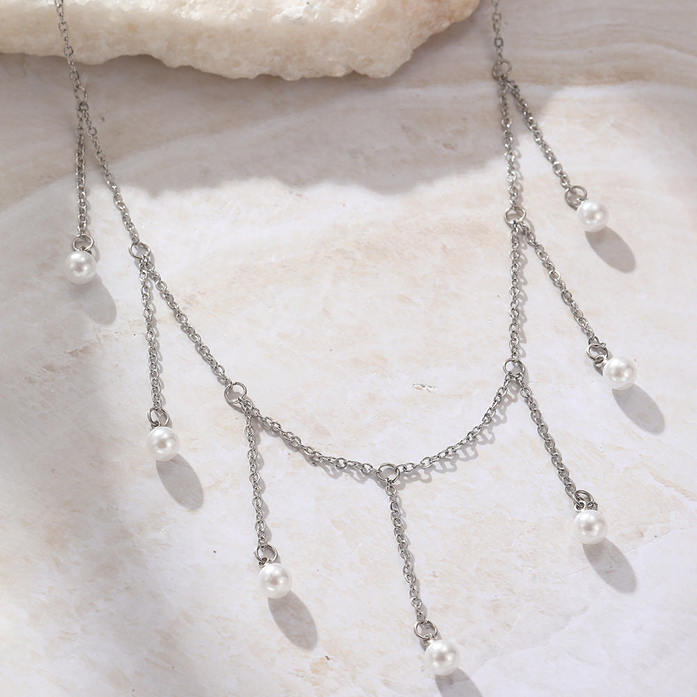 Tassel Pearl Necklace