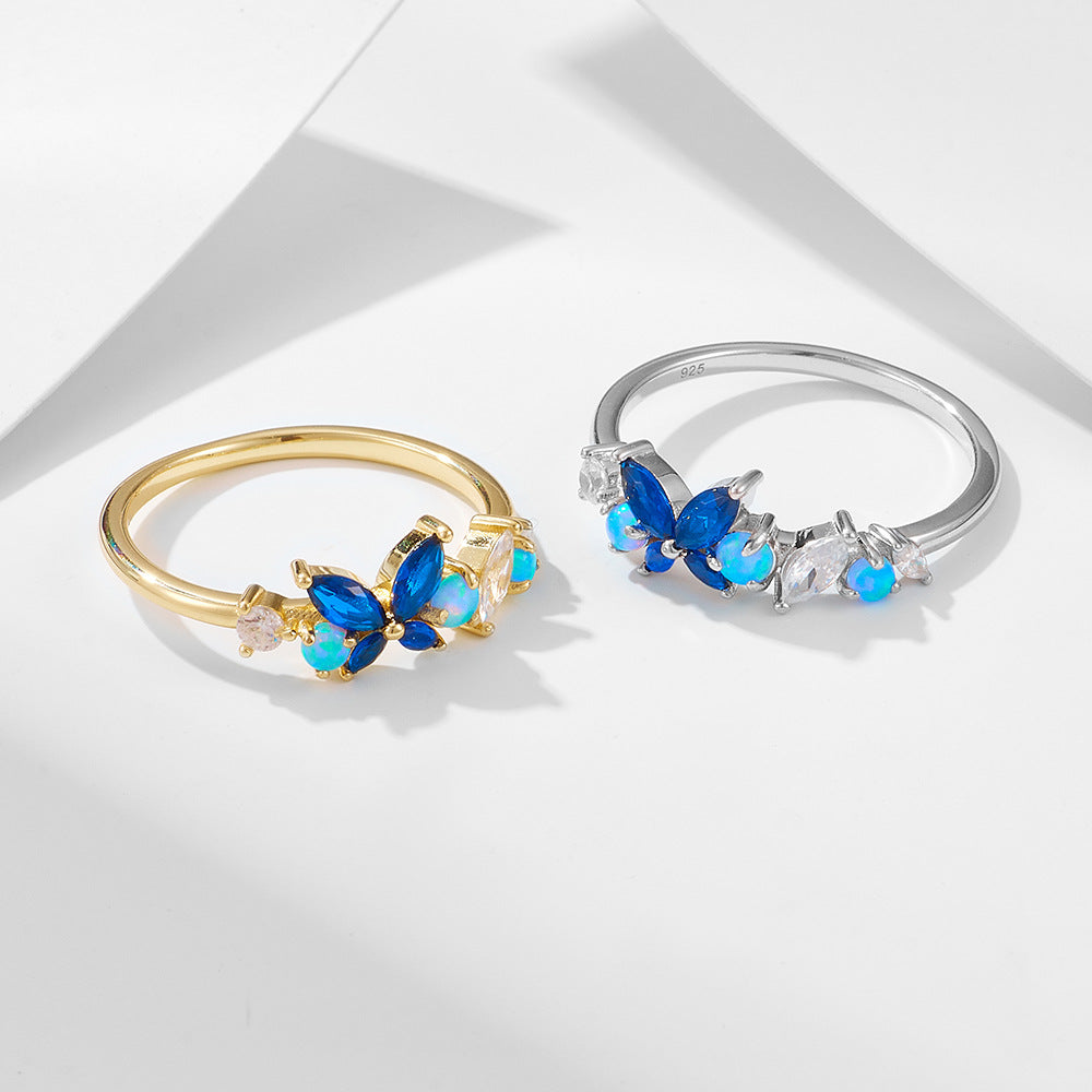 Crystal Butterfly Ring